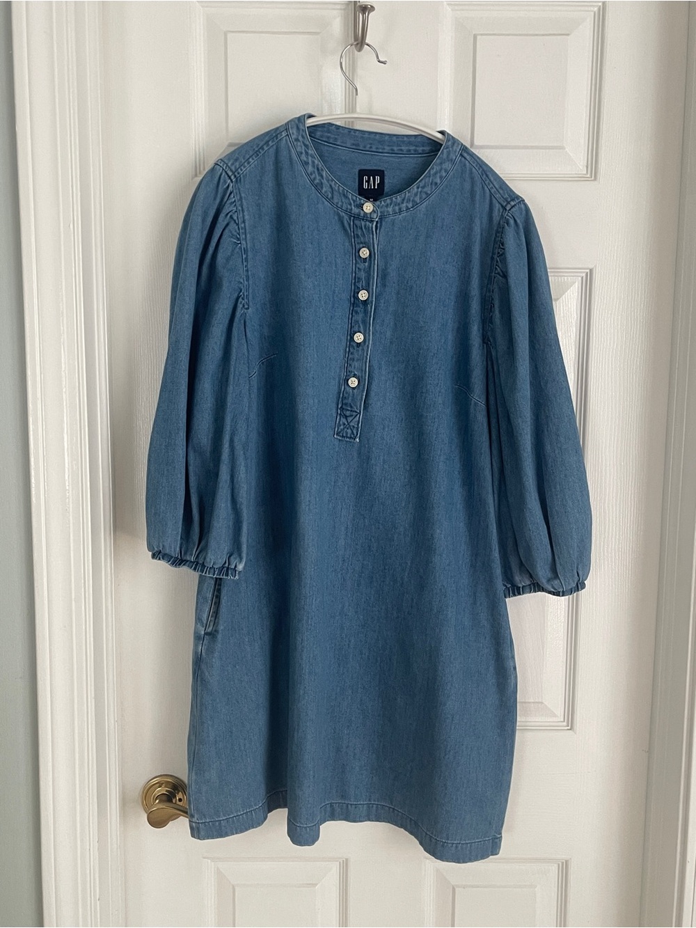 GAP Light Blue Chambray Mini Dress - Picture 2 of 6